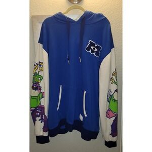 Loungefly Pixar Monsters University Oozma Kappa Blue Hoodie Mens 3XL MU Patch